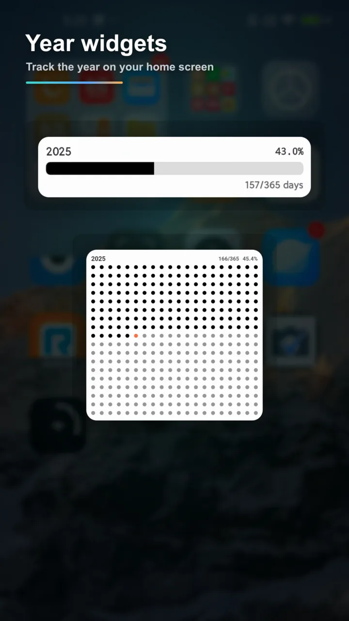 Android year progress widgets